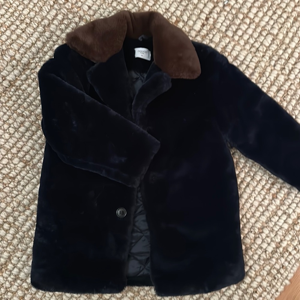 Paade European luxury label faux fur coat 5t